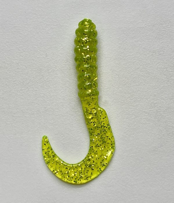 Chartreuese Glitter - Curly Tail Grub