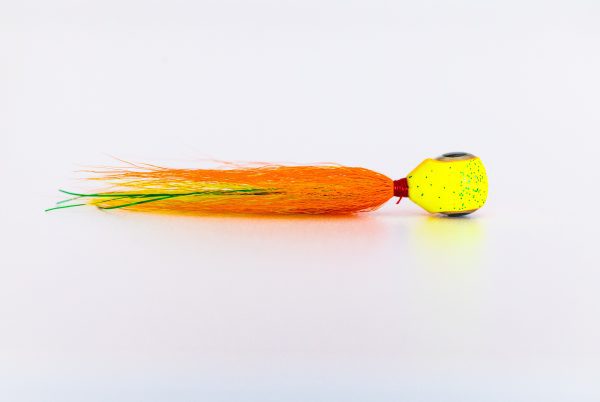 Chartreuse/Orange - BuckTail Jig (Rock Knocker Series) - Image 3