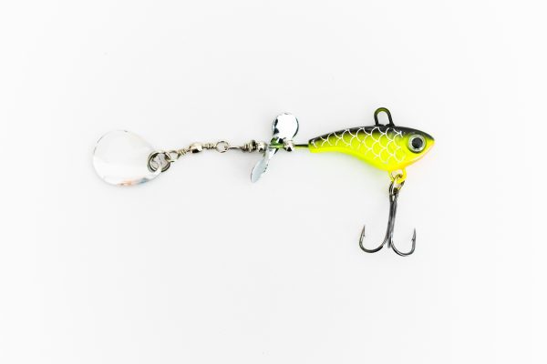 Chartreuse Shad  - Rip N Spin (Rock Knocker Series)