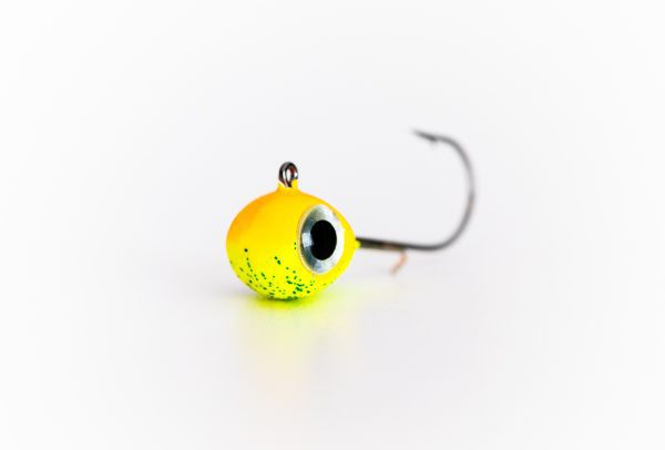 Chartreuse/Orange - Rockin Jig Head (Rock Knocker Series) - Image 4